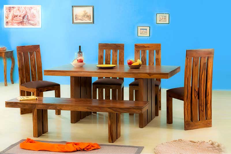Modern wooden dining table set deals