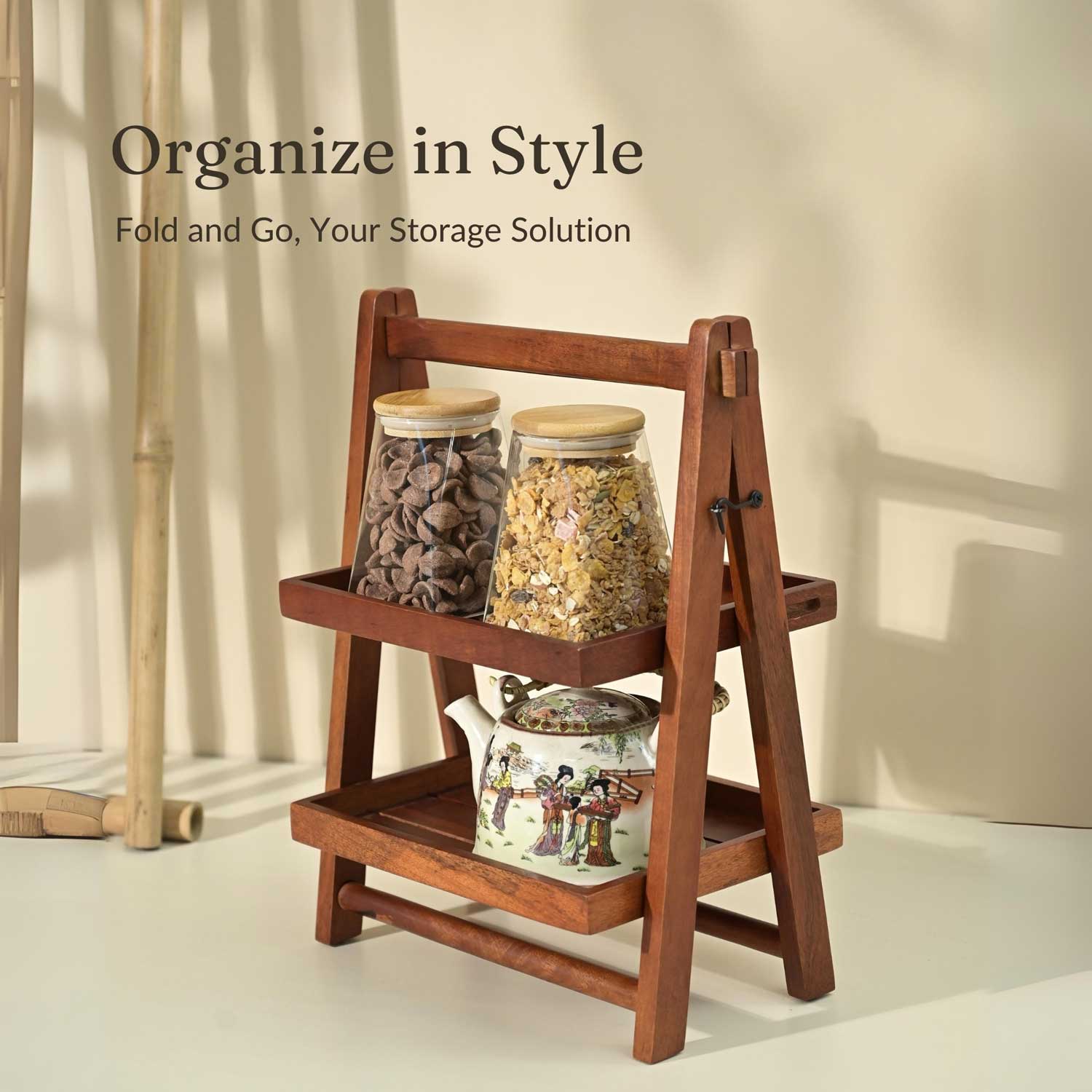 Solid Wood Foldable Organizer from Mahogany Collection (Small)