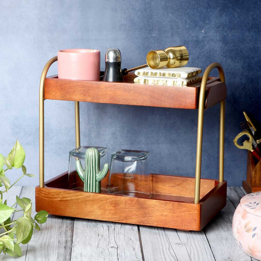 Solid Wood Casa Duo Organizer from Mahogany Collection