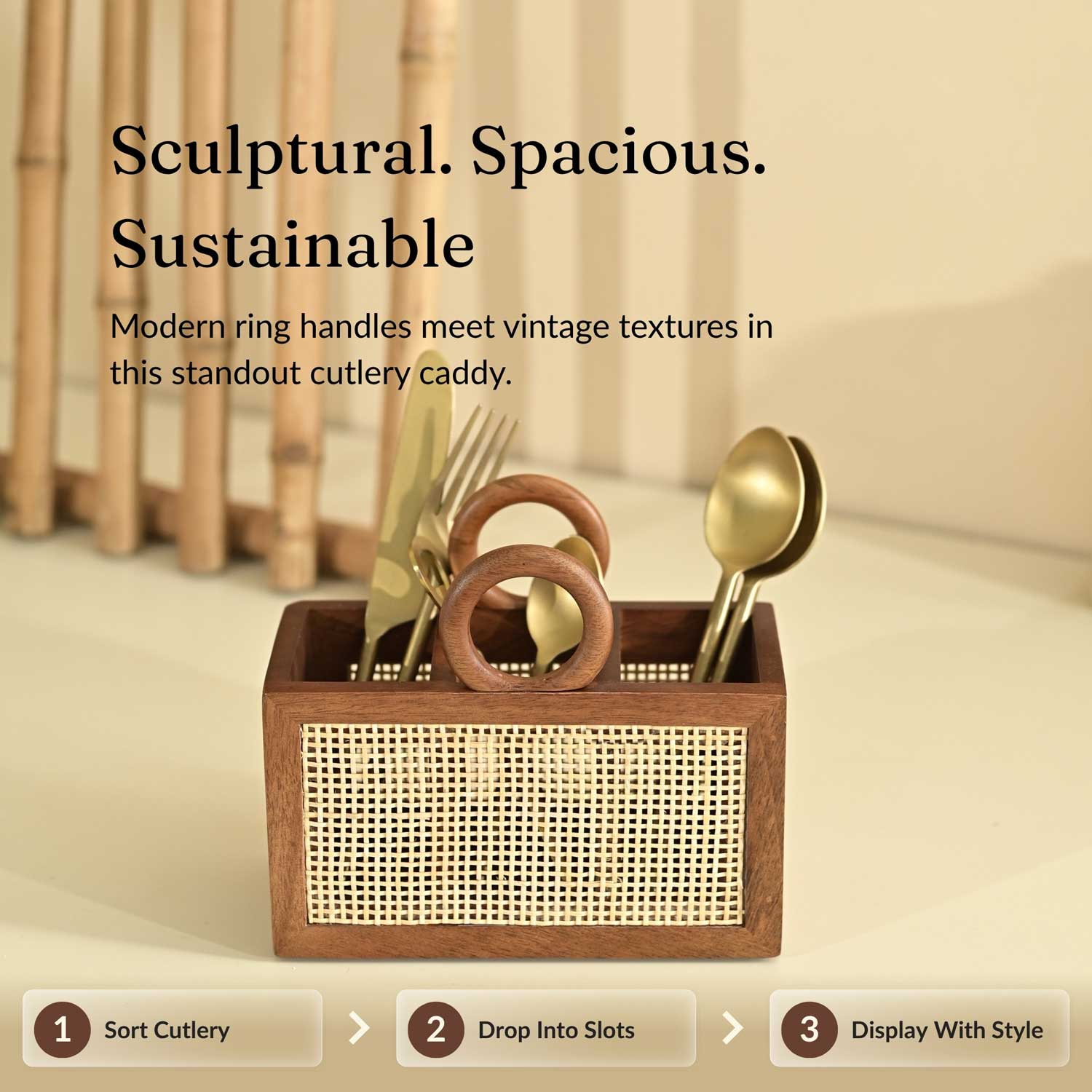 Solid Tresso Nest Cutlery Holder | Spoon Holder