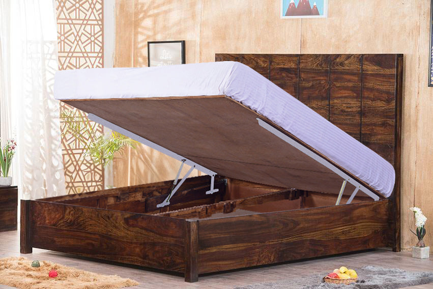 Solid Wood LORD Bed with Hydraulic Storage