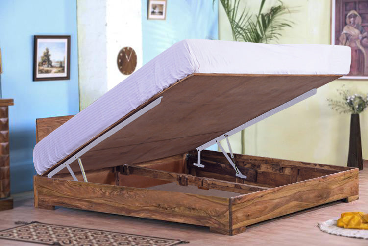 Solid Wood Capital Mini Bed with Hydraulic Storage