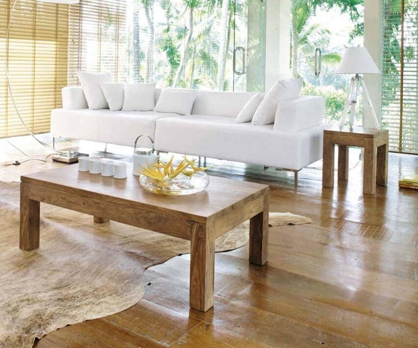 Solid Wood Voted Coffee Table Stone