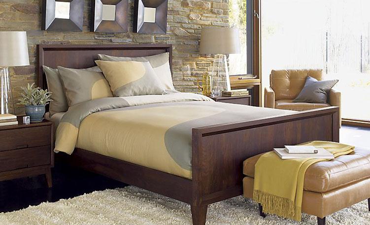 Solid Wood Rayon Bed