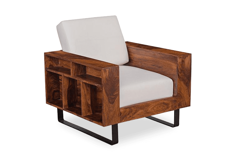 Solid Wood Cubox Sofa Single Seater