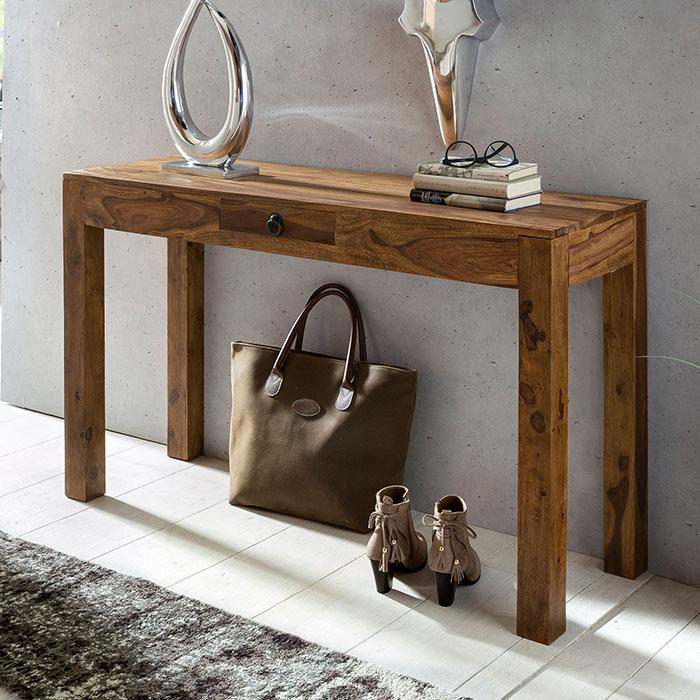 Solid Wood Cube Console Table