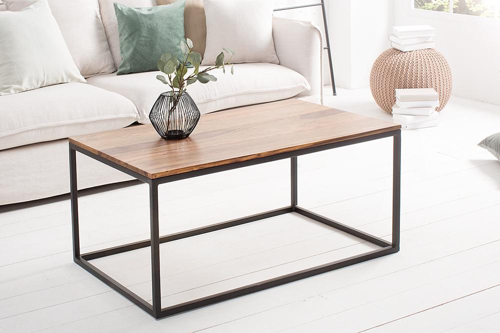 Solid Wood Indiana Rock Coffee Table Rectangle