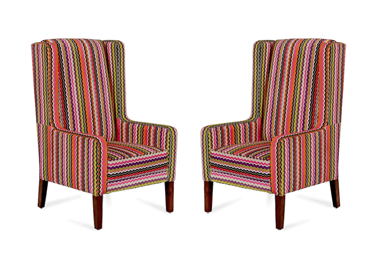Set of 2 Europea Eva Wing Chair