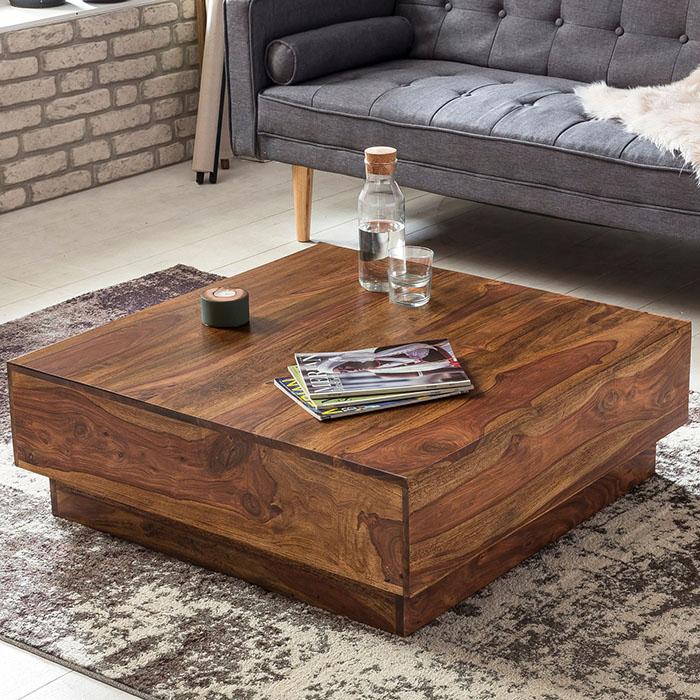 Solid Wood Charlie Low Square Coffee Table