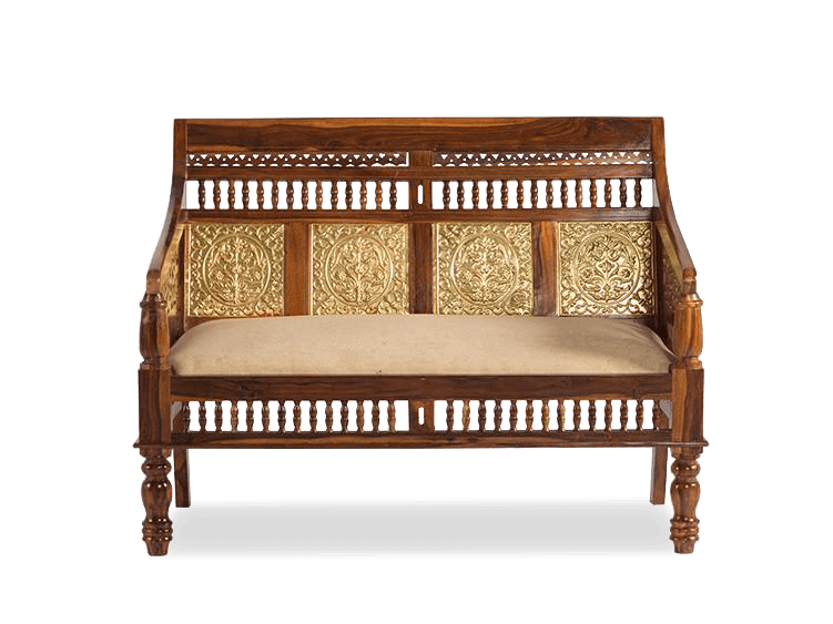 Solid Wood Brass Sofa set