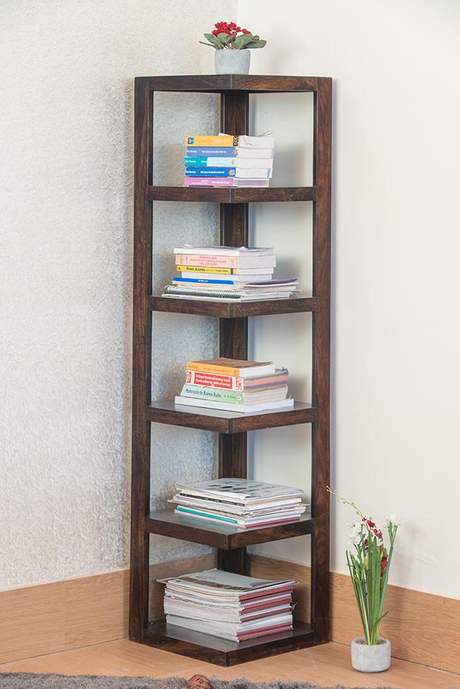 Solid Wood Corner Bookcase Grand
