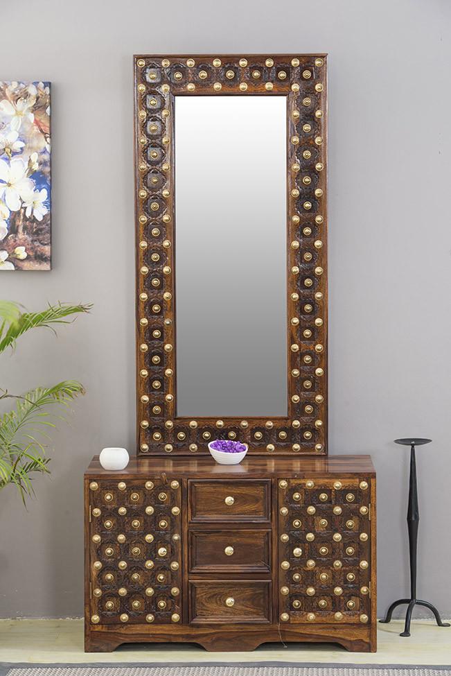 Solid Wood Brass Dressing Table C
