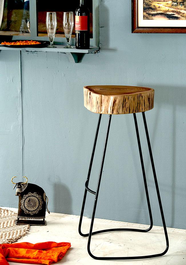 Solid Wood INDIANA Bar Stool / Bar Chair