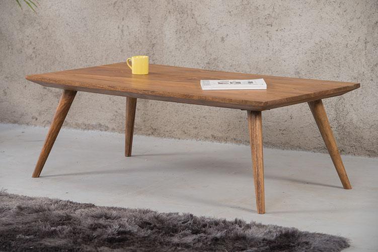 Solid Wood Buck Coffee Table with Round Legs