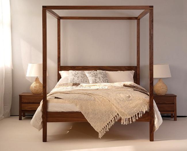 Solid Wood Poster Bed Cube