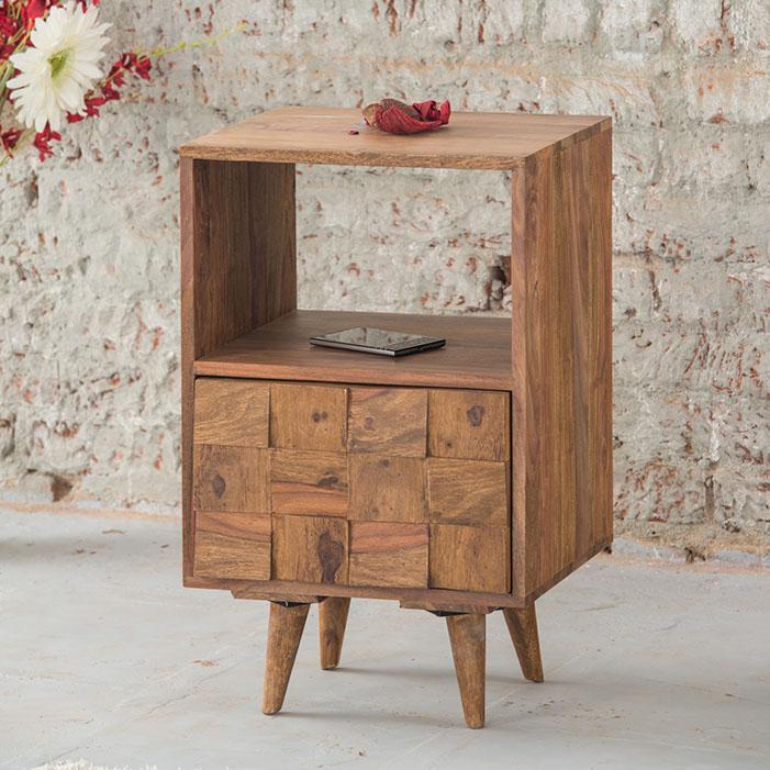 Solid Wood Million Bedside Table with Drawer