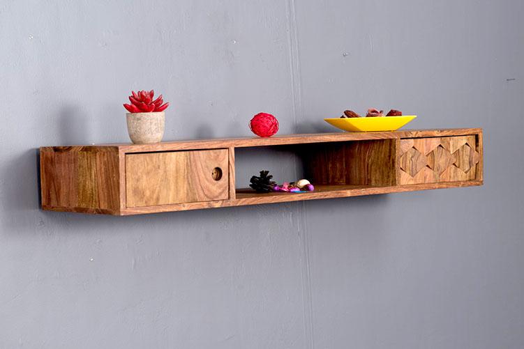 Solid Wood BREW Wall Stand with Drawer