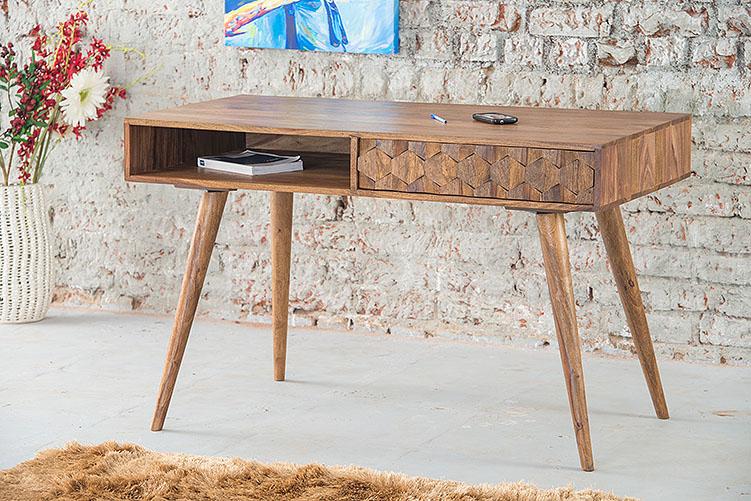 Solid Wood Brew Study Table with Drawer