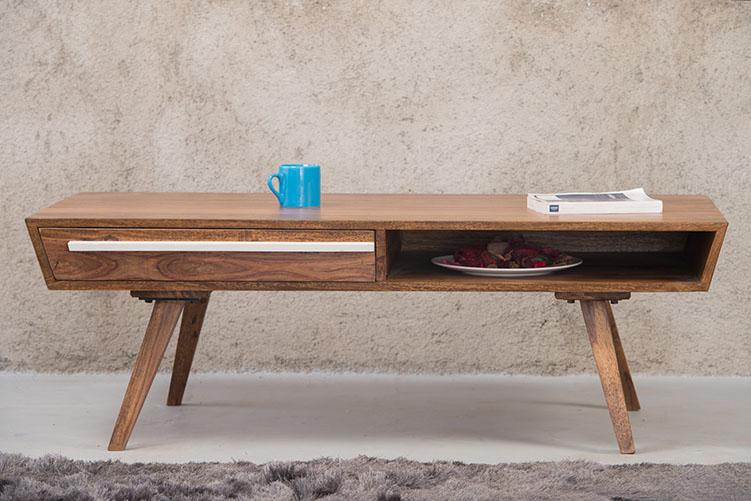 Solid Wood Ellen Coffee Table with Drawer