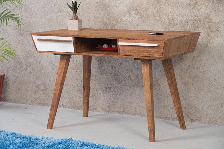 Solid Wood Ellen Study Table with 2 Drawers