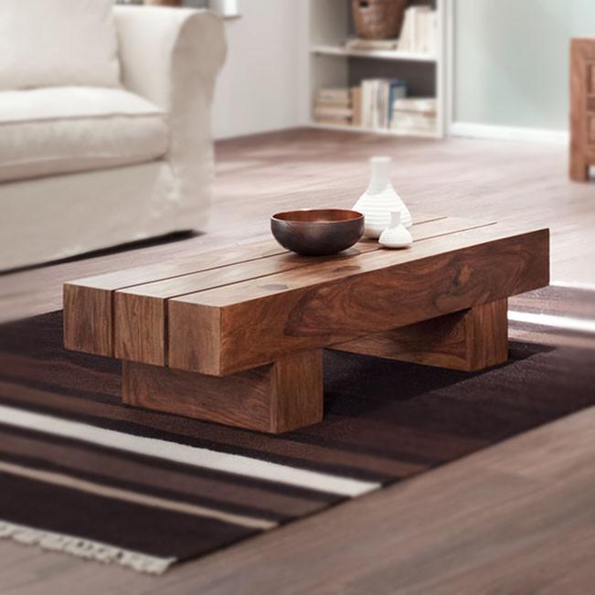 Solid Wood Contrast Coffee Table