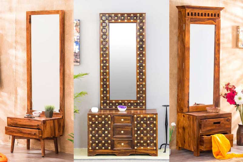 Elegant D-Shape Dressing Table Design for Modern Bathrooms