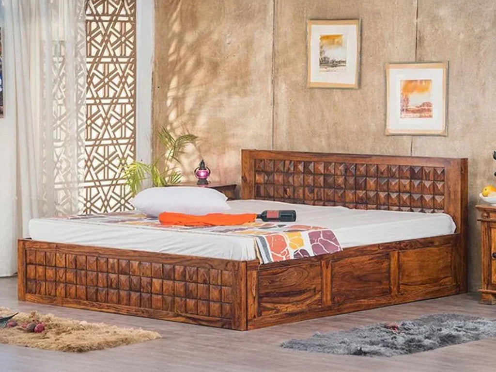 Solid Sheesham Wood Beds - Saraf Furnituree