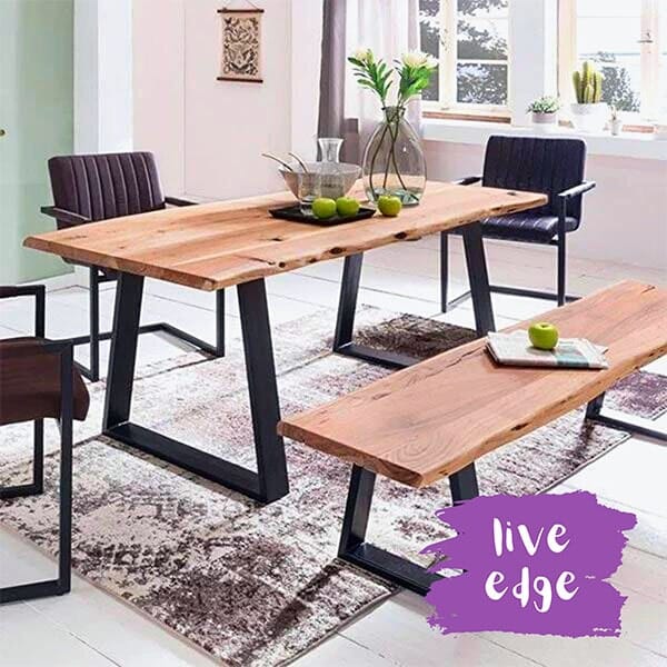Buy wooden live edge furniture online Saraf Furniture