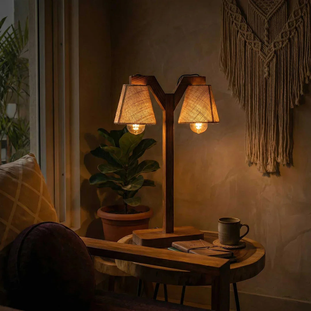 Buy wooden table lamps @ Saraf Furniture