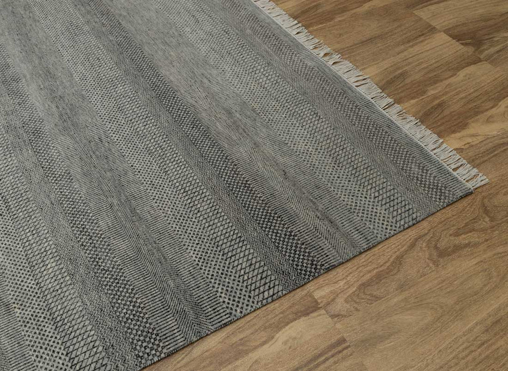Luxury - Mandia Grey Wool & Bamboo Silk Hand Knotted Premium Carpet