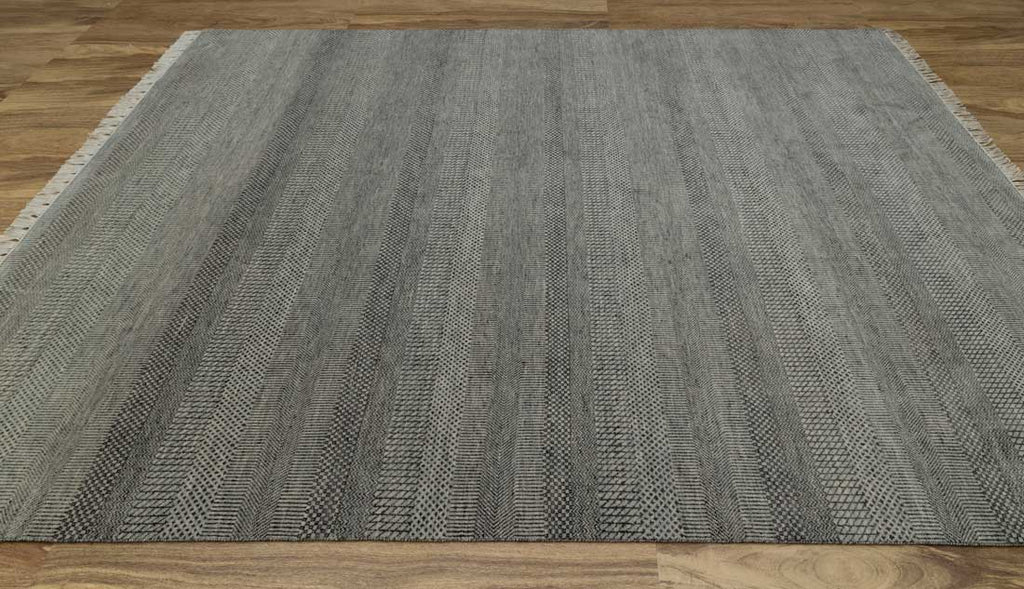 Luxury - Mandia Grey Wool & Bamboo Silk Hand Knotted Premium Carpet