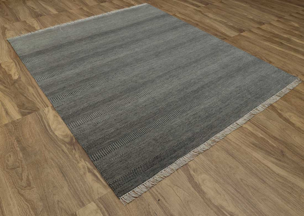 Luxury - Mandia Grey Wool & Bamboo Silk Hand Knotted Premium Carpet