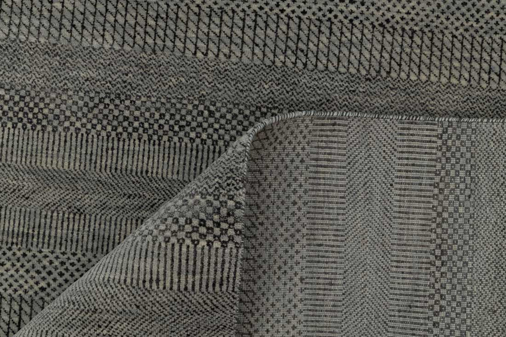 Luxury - Mandia Grey Wool & Bamboo Silk Hand Knotted Premium Carpet