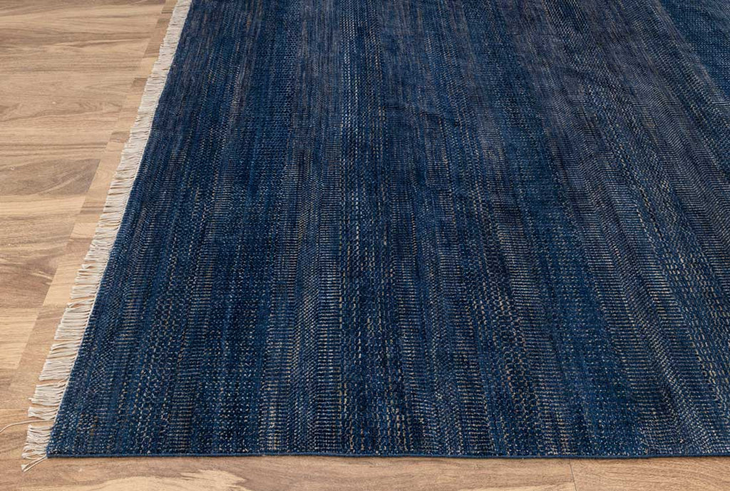 Luxury - Birchwood Blue Gold Wool & Bamboo Silk Hand Knotted Premium Carpet