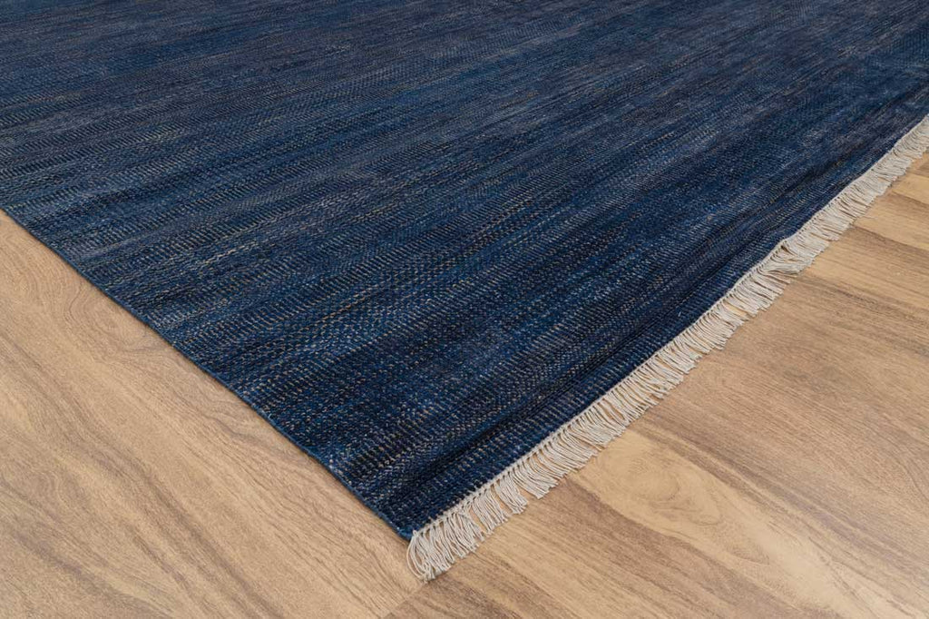 Luxury - Birchwood Blue Gold Wool & Bamboo Silk Hand Knotted Premium Carpet