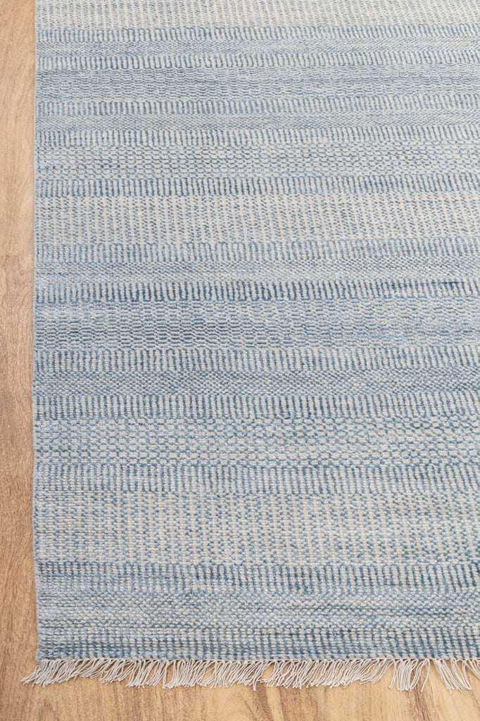 Luxury - Colorado Grey Blue Wool & Bamboo Silk Hand Knotted Premium Carpet