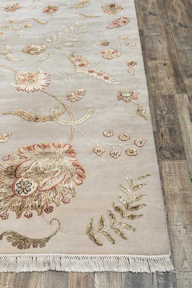 Luxury - Kasbah Beige Wool & Silk Hand Knotted Premium Carpet