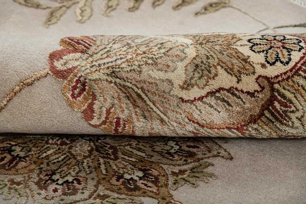 Luxury - Kasbah Beige Wool & Silk Hand Knotted Premium Carpet