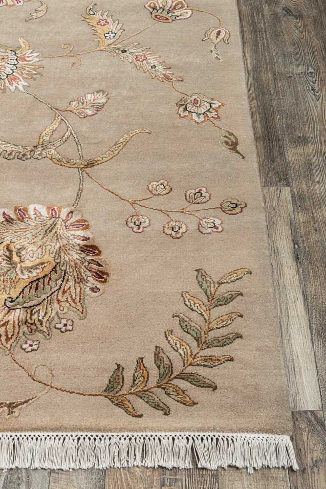 Luxury - Kasbah Sand Wool & Silk Hand Knotted Premium Carpet