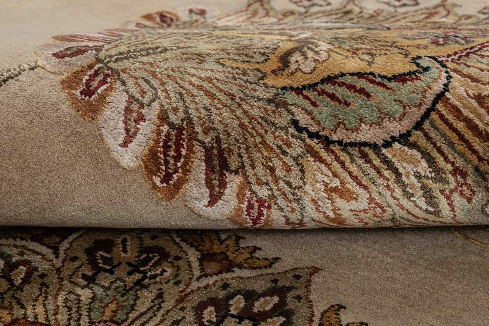 Luxury - Kasbah Sand Wool & Silk Hand Knotted Premium Carpet