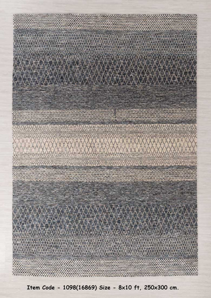 Luxury - Penni Grey Beige Wool & Bamboo Silk Hand Knotted Premium Carpet