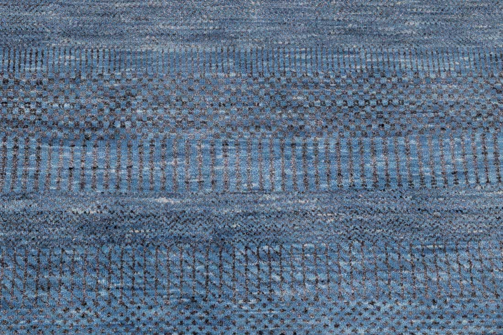 Luxury - Vintage Blue Grey Wool & Bamboo Silk Hand Knotted Premium Carpet
