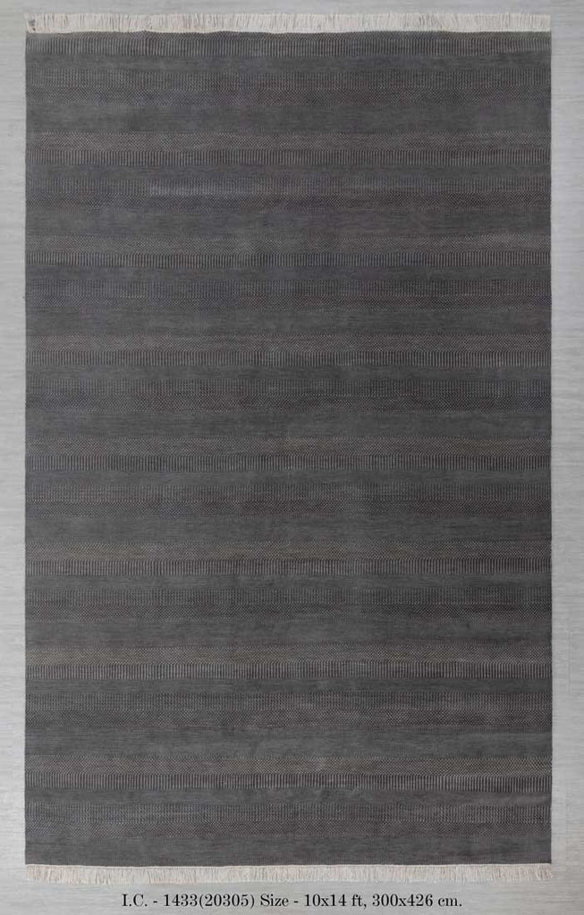 Luxury - Marble Grey Beige Wool & Bamboo Silk Hand Knotted Premium Carpet