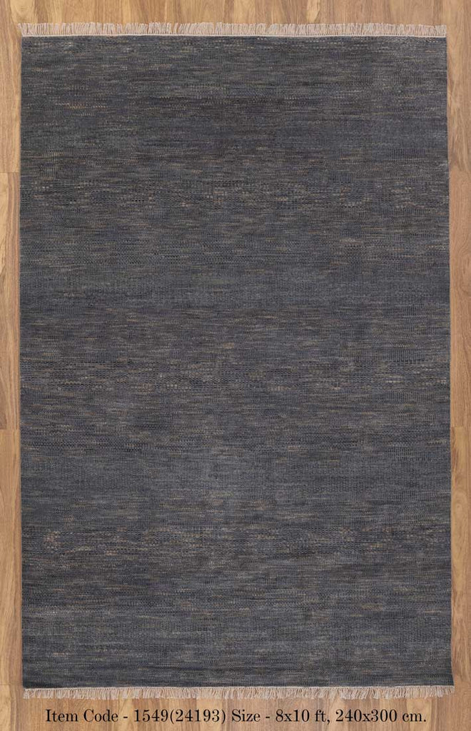 Luxury - Sage Grey Gold Wool & Bamboo Silk Hand Knotted Premium Carpet