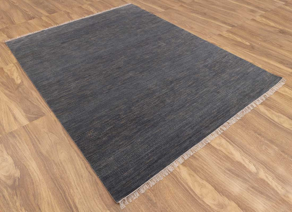 Luxury - Sage Grey Gold Wool & Bamboo Silk Hand Knotted Premium Carpet