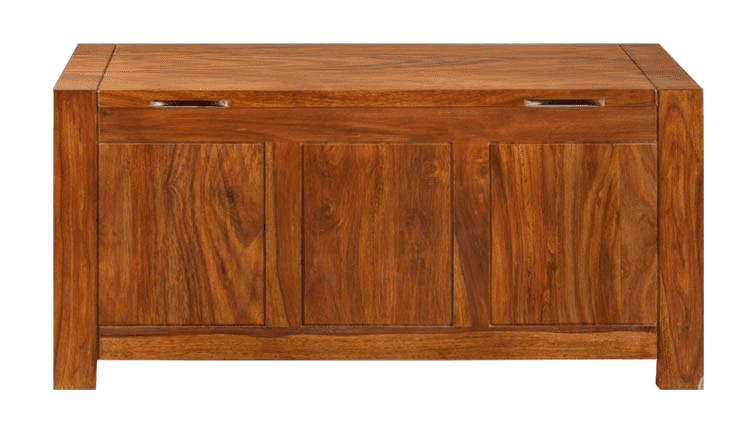 Solid Wood Cubex Blanket Box Honey