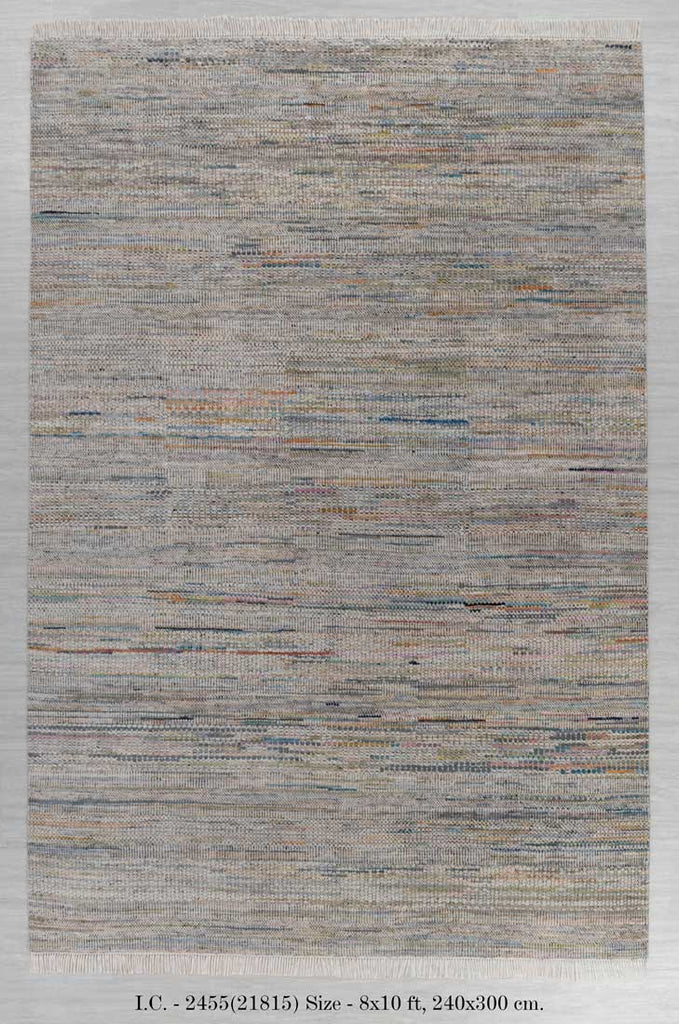Luxury - Himalaya Grey Multi Wool & Bamboo Silk Hand Knotted Premium Carpet