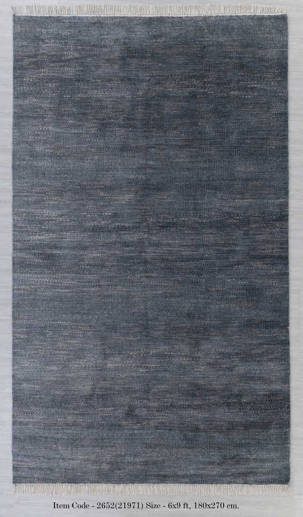 Luxury - Meadow Grey Gold Wool & Bamboo Silk Hand Knotted Premium Carpet