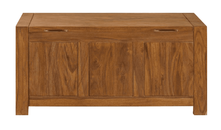 Solid Wood Cubex Blanket Box Stone