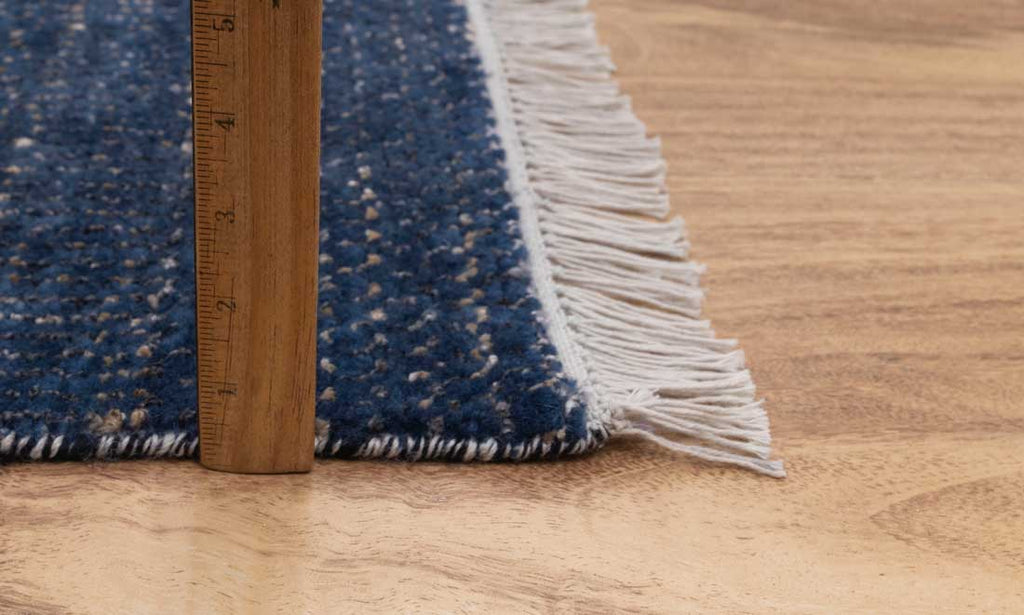 Luxury - Fennel Blue Gold Wool & Bamboo Silk Hand Knotted Premium Carpet